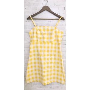 Yellow Plaid Mini-Dress